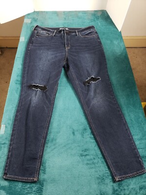 Old Navy Jeans Womens Blue Sz 16 High Rise Pants Stretch Skinny Ladies Denim