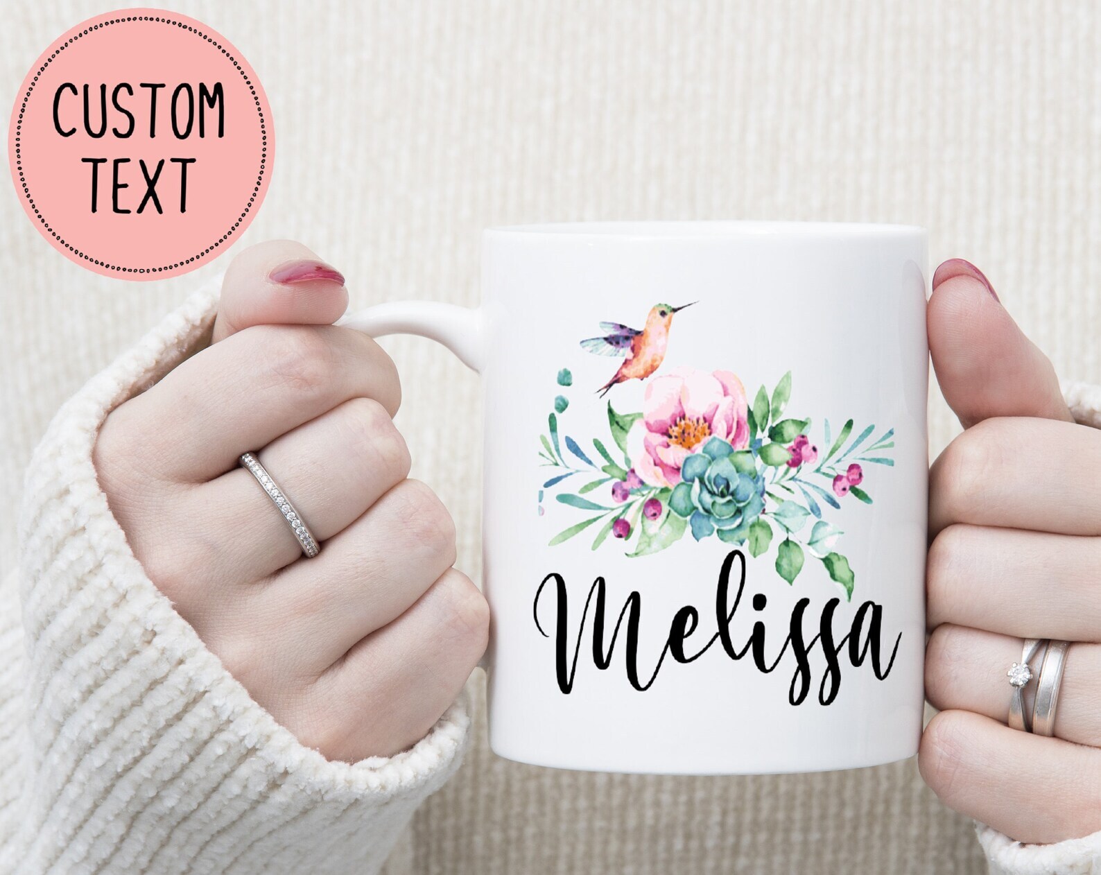 Personalized Hummingbird Mug Hummingbird Gift Humming Bird Gifts Bird Mug