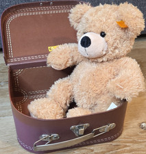 Steiff Teddyb r Fynn 28 cm Beige Teddy Bear with Suitcase 111471