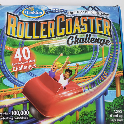 ThinkFun Roller Coaster Challenge Thrill Ride Building Game Single Player Age 6+