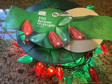 4x 100-Light Smooth LED C9 Super Bright Red and Green Christmas Lights on Spool