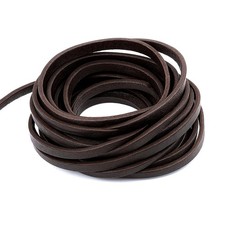 Ouligay 3mm 5.5 Yard Thin Leather Cord String 5 Meter Flat Leather Strips for...