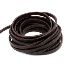 Ouligay 3mm 5.5 Yard Thin Leather Cord String 5 Meter Flat Leather Strips for...
