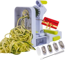 Quickfold 5-Blade Spiralizer: Versatile & Compact Foldable Vegetable Spiral Slic