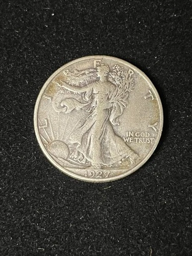 1927 s walking liberty half dollar Vf