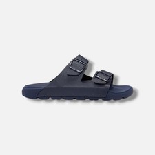 Hugo Boss Men Blue Surfley Embossed Slip-on Slide Sandals Shoes Size, 44