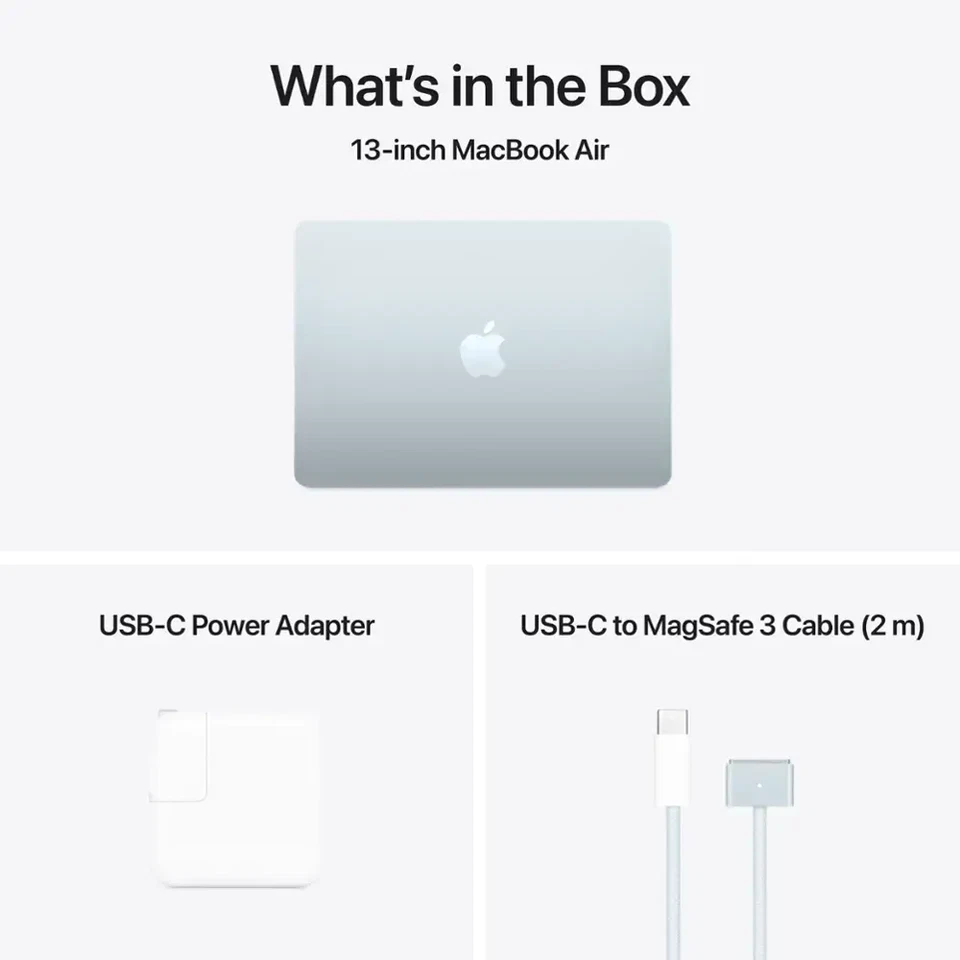 Apple Macbook Air 13" M5 Chip 16GB 512GB SSD 8-core GPU Sky Blue MDHH4LL/A 2026 - Image 4 of 4