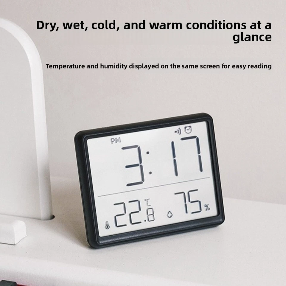 Magnetic Digital Alarm Clock Large LCD Screen Kitchen Clock Home Use - Image 4 of 4