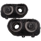 Halogen Headlight Set w/Illuminated Air Intake For 15-23 Challenger CAPA