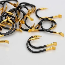 60pcs Box Single Fishhook Supplies Carp Fishing Tackle Barbed Colored Tungsten A