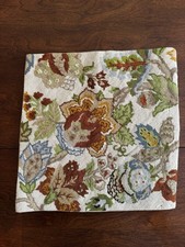 Vintage Handmade, Needlepoint, Floral Pillow Cover, Basked Tapestry Panel 14x14