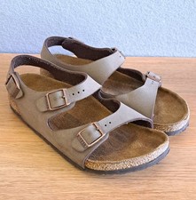 Birkenstock Roma Kids Sandals Youth 2/2.5 EU 33 Brown Leather Buckle Germany