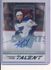 2024-25 Upper Deck Credentials Front Row Talent Justin Faulk #FRT-JF AUTO