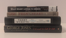 Lot 4 COUNTRY MUSIC Musician Biography Memoir WYNETTE George Jones CASH Nelson