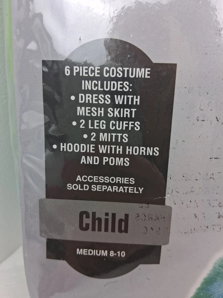 Disfraz Monster Miss Niño Talla Mediana 8-10 Halloween Lindo Verde Azul Foto 2 de 4