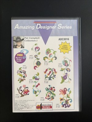 Amazing Designer ~ ''Pat Campbell Collection I'' ~ Embroidery Software ~ CD-Rom
