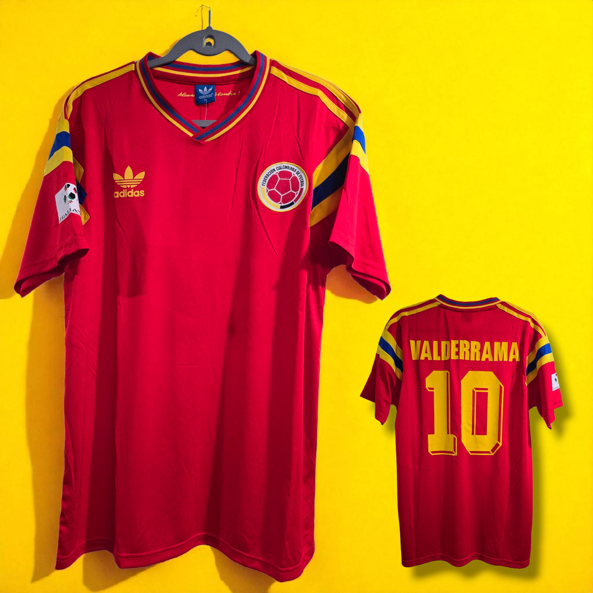 1995 コロンビア代表 バルデラマ#10 COLOMBIA AWAY World Cup 90 - JERSEY RETRO- VALDERRAMA 10 - 2XL