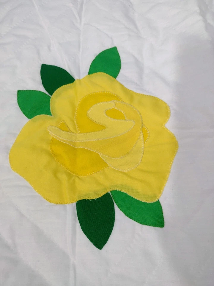 Almohada con volantes acolchada floral vintage Sham Cottagcore rosa hecha a mano LEER Foto 2 de 4