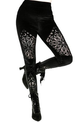 Restyle Leggings Grand Rose gothic emo Kathedral gothik Maßwerk Kirche Rosetta