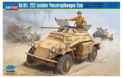 Hobby Boss Sd.Kfz.222 Leichter Panzerspahwagen 2cm Vehicle Model Building Kit Sd
