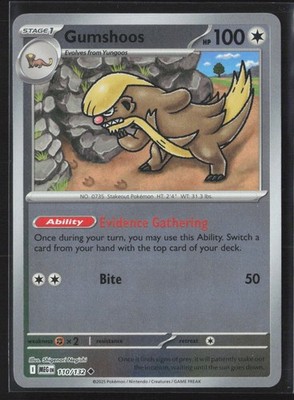 110/132 Gumshoos - ME01 Mega Evolution Reverse Holo NM Pokemon