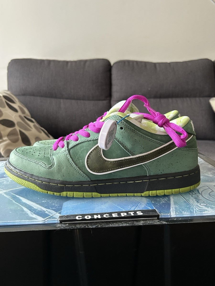 Size 9.5 - Concepts x SPECIAL BOX Nike Dunk SB Low Green Lobster