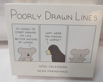 Poorly Drawn Lines 2026 Day-to-Day Calendar by Reza Farazmand