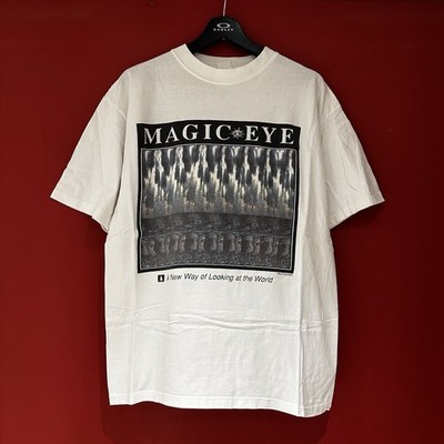 Vintage 1994 Magic Eye Illusion Stormy Skies Graphic T-Shirt L