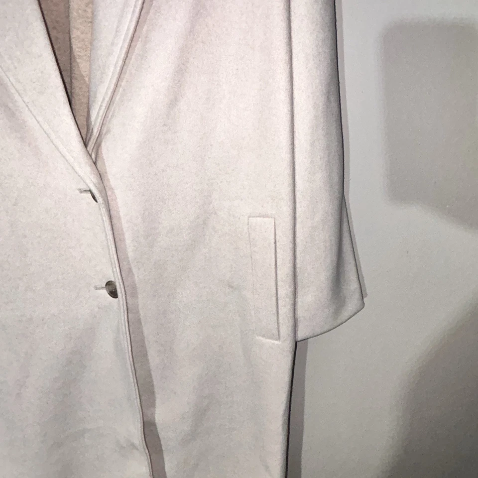 Chaqueta Abrigo Old Navy Mujer 2X Crema Longline Gran Tamaño Botón Frontal Foto 4 de 4