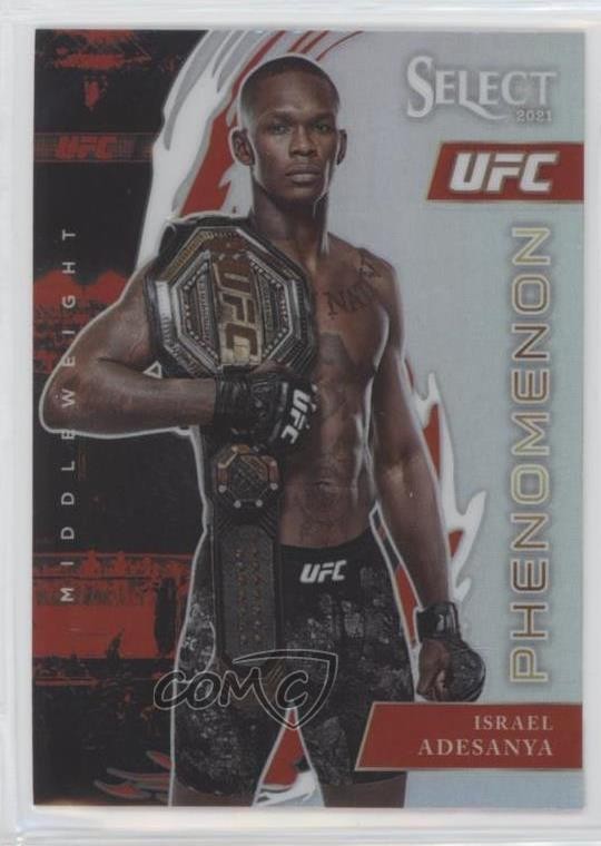 2021 Panini Select UFC Phenomenon Silver Prizm Israel Adesanya #1 1b8