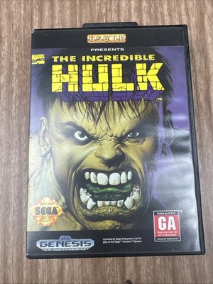 The Incredible Hulk Sega Genesis Complete w/ Manual CIB Video Game Vintage 90s