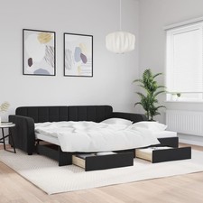 2-in-1 Tagesbett Schlafsofa Sofa Bett Bettsofa Gästebett Schlafcouch Samtstoff