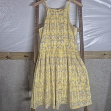 Calvin Klein women's yellow-purple halter style midi dress size medium