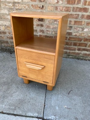 Vintage Heywood Wakefield Birch Wood Bedside Nightstand