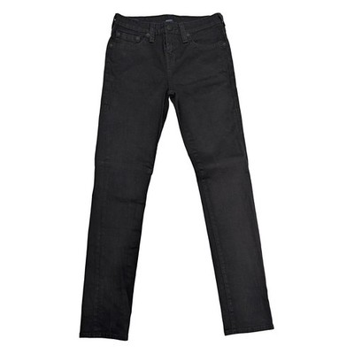 True Religion Rocco Skinny Jeans schwarz solide Denim Hose Jungen Größe 16