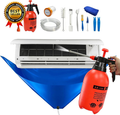 #ad 13PCS Mini Split Cleaning Kit with 2L High Pressure Sprayer Deep Cleaning Air C $41.99