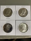 Nice Lot Of 4 Proof 90 % Kennedy Half Dollars.