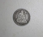 1875-CC Seated Liberty Dime - Above Bow