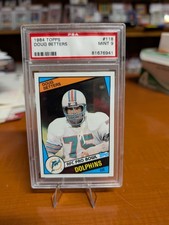 1984 TOPPS FOOTBALL CARD PSA 9 DOUG BETTERS Rookie RC Miami Dolphins #118. rookie card picture
