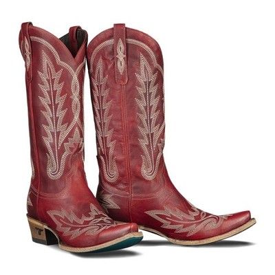 NEW Lane Lexington Smoldering Ruby Western Cowboy Boots Turquoise Soles Snip Toe