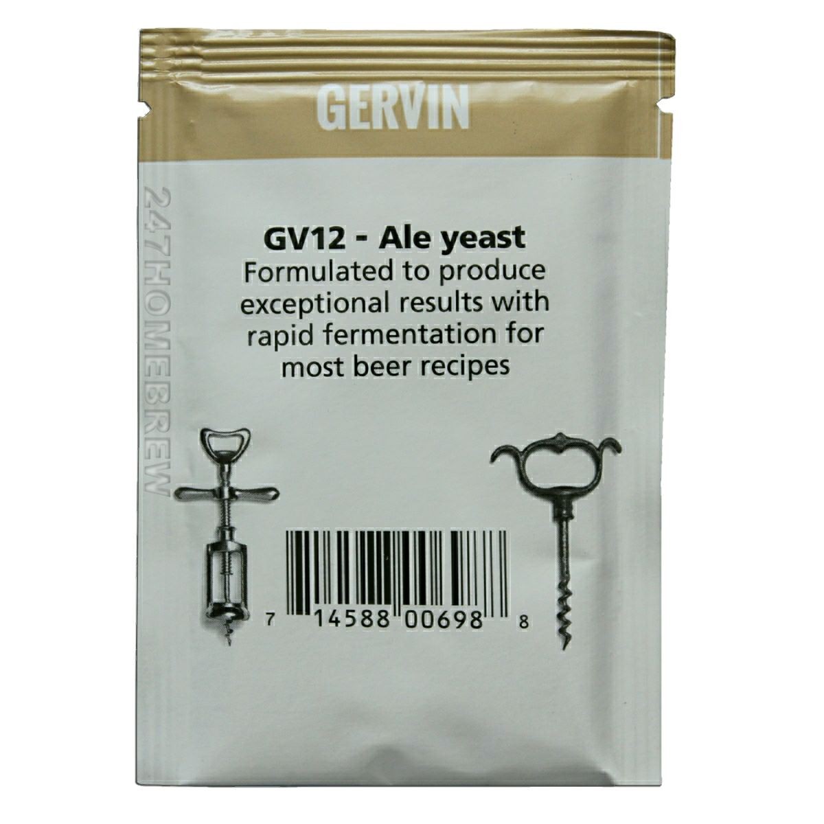 Gervin GV12 English Ale Yeast 11g for 5-23L 5 gallons Homebrew Beer Making