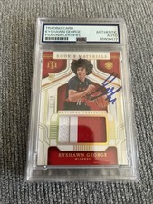2024 Panini National Treasures /25 Auto PSA DNA KYSHAWN George Patch RC Rookie