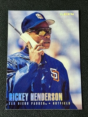 1996 Fleer Update TIFFANY #197 Rickey Henderson HOF RARE GLOSSY FOIL PARALLEL