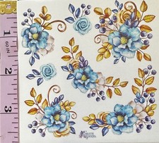 Violette Stickers Blue Roses Flowers Crafts Planner Supply Scrapbook