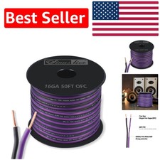 High-Performance 50FT 16AWG OFC Speaker Wire, Ideal for Custom Installations