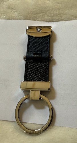 MONTBLANC SARTORIAL KEY FOB PIVOT SYSTEM. Black & Blue Leather. 💯 Authentic! - Picture 9 of 12