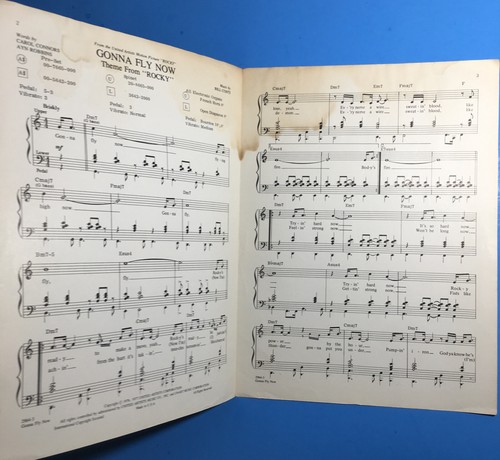 Theme From Rocky Sheet Music Gonna Fly Now Carol Connors Voice Guitar Solo - Picture 3 of 4