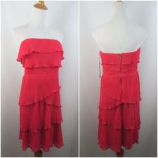 NWT PINS & NEEDLES Urban Outfitters sz Large Fuschia Pink Crepe Ruffle Dress