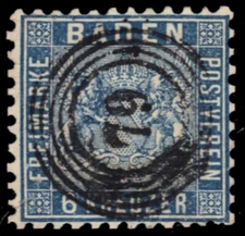 BADEN 16 - Coat of Arms "1862 Prussian Blue" (pc11897)