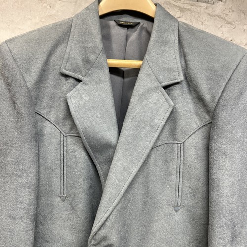 VTG Western Jacket Pioneer Wear Blazer Cowboy Sport Rockabilly Gray Mens 38 - Picture 4 of 15